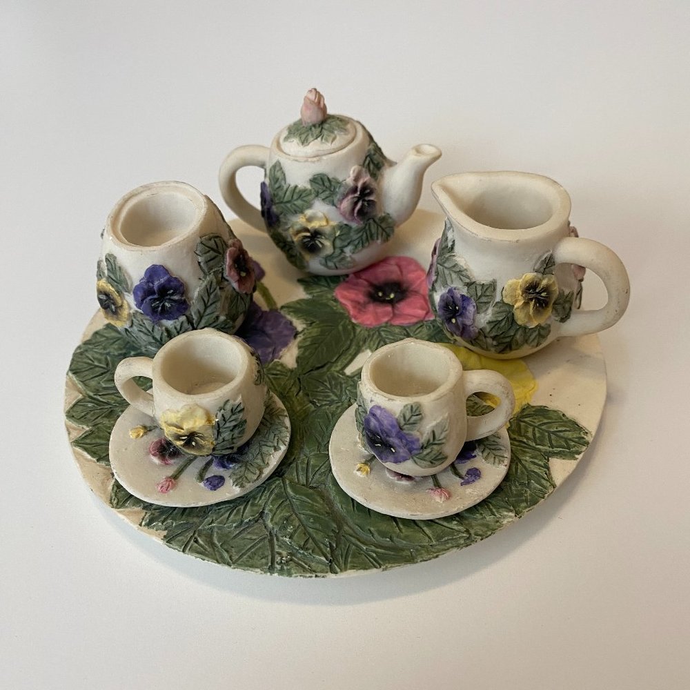 Pansy Miniature Tea Set